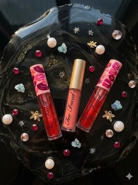 Too Faced Women Makeup Liquid Lipstick - Red and Coral Shades